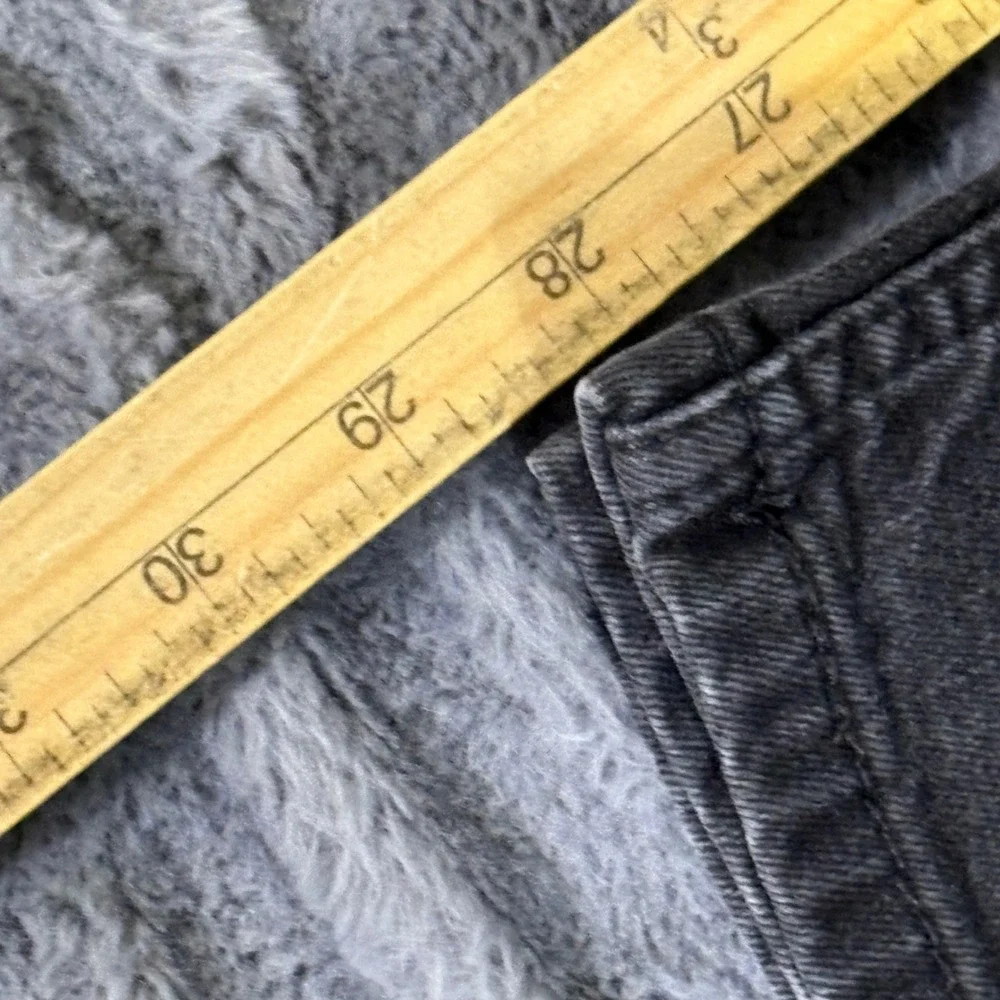Levis 502 Regular Taper Jeans Mens 32x30 Faded Black Charcoal Denim AQ496